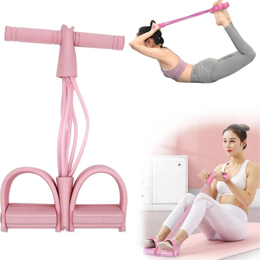 Multi-Function Tension Rope Band & Pedal Puller Resistance Band, 6-Tube Elastic Yoga Pedal Puller Resistance Band